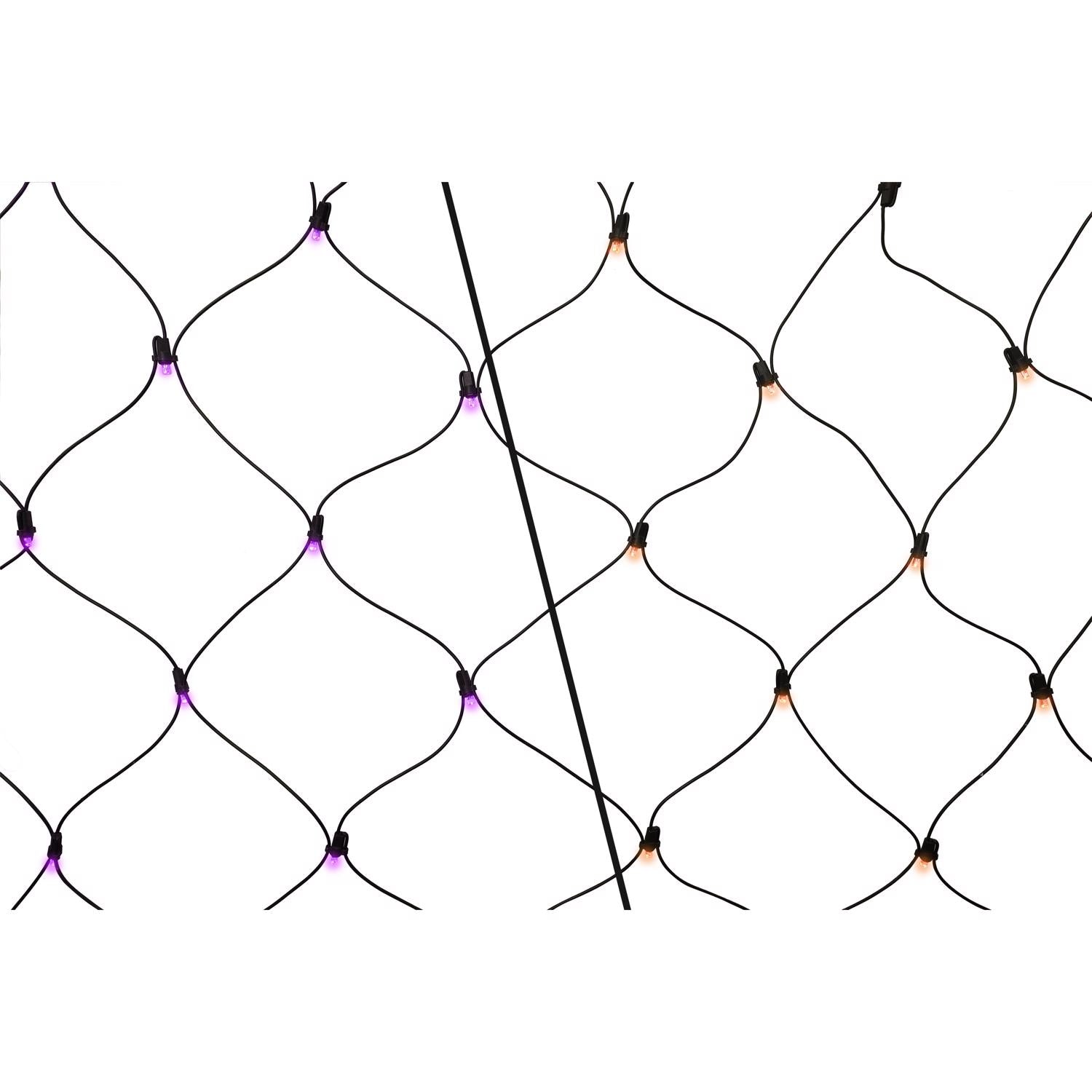 Celebrations Orange/Purple 100 ct LED Net Lights