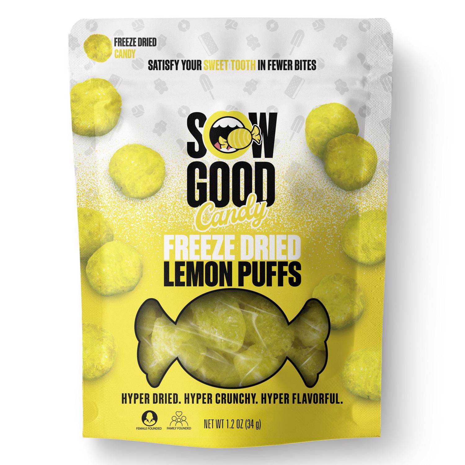Sow Good Freeze Dried Lemon Puff Candy Bites 1.2 oz - Case of 12