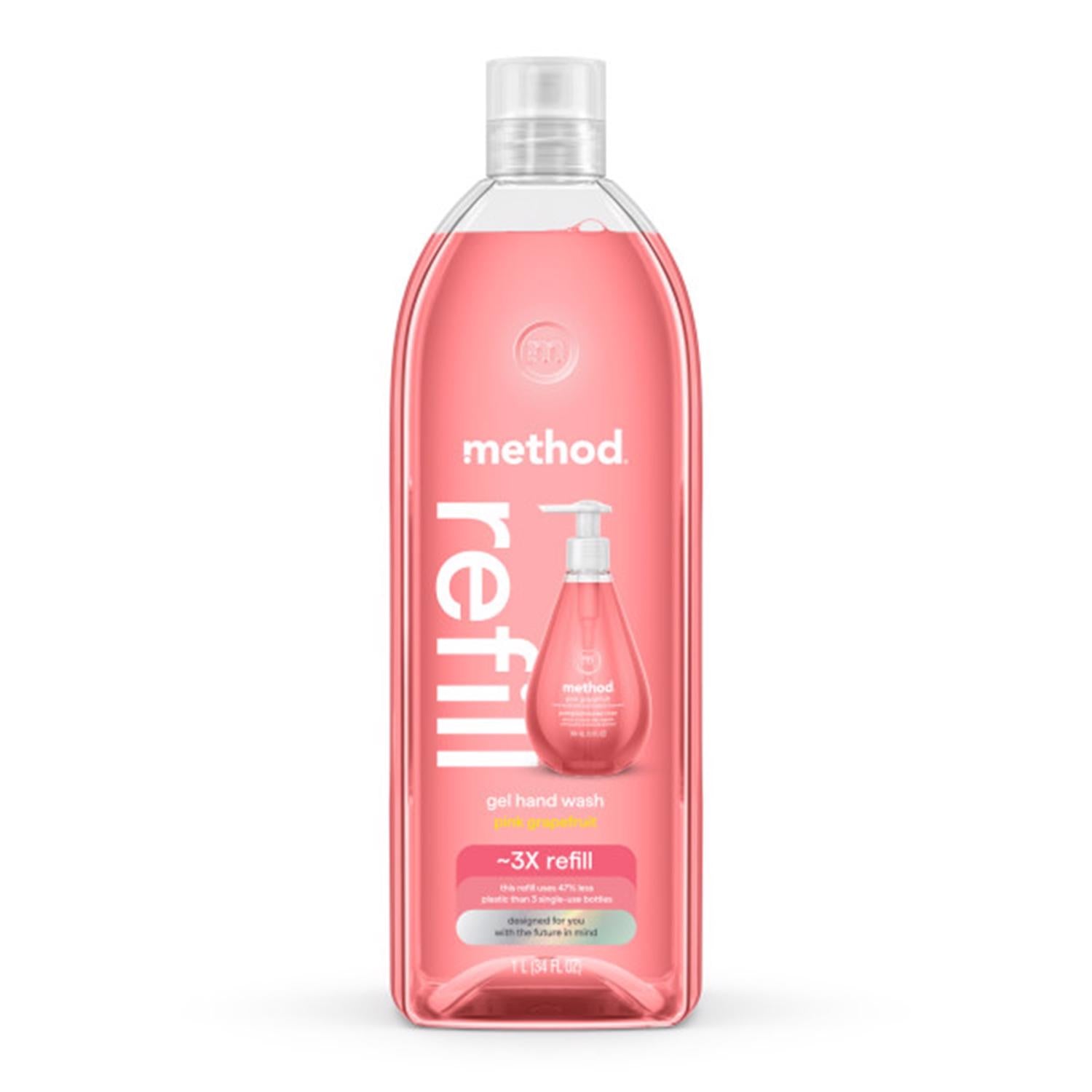 Method Pink Grapefruit Scent Gel Hand Wash 34 oz - Case of 4