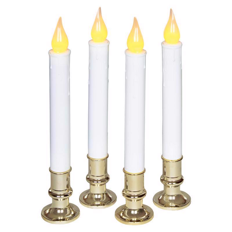 CELEBRATIONS - Celebrations LED Golden/White Flickering Candle 9 in. [24329-73A]