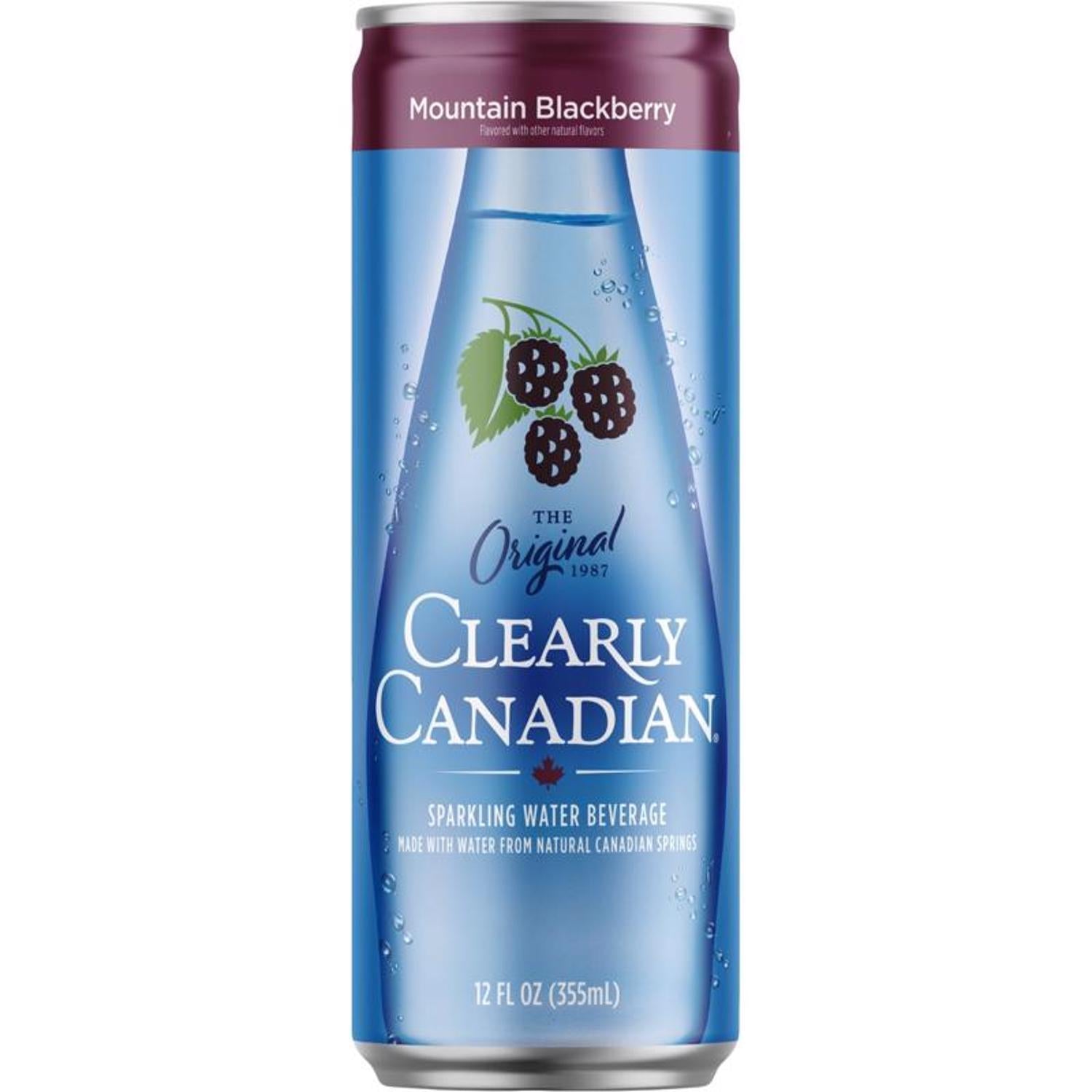 Clearly Canadian Black Berry Sparkling Spring Water 12 fl. oz. 1 pk - Case of 6