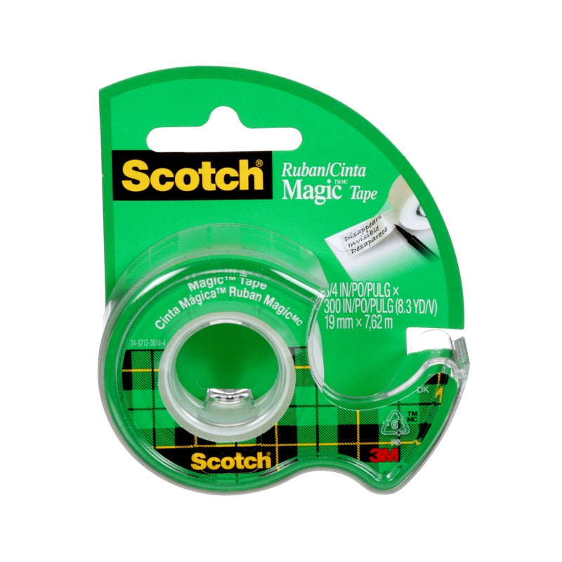 SCOTCH - Scotch Magic 3/4 in. W X 300 in. L Tape Clear - Case of 12 [105]