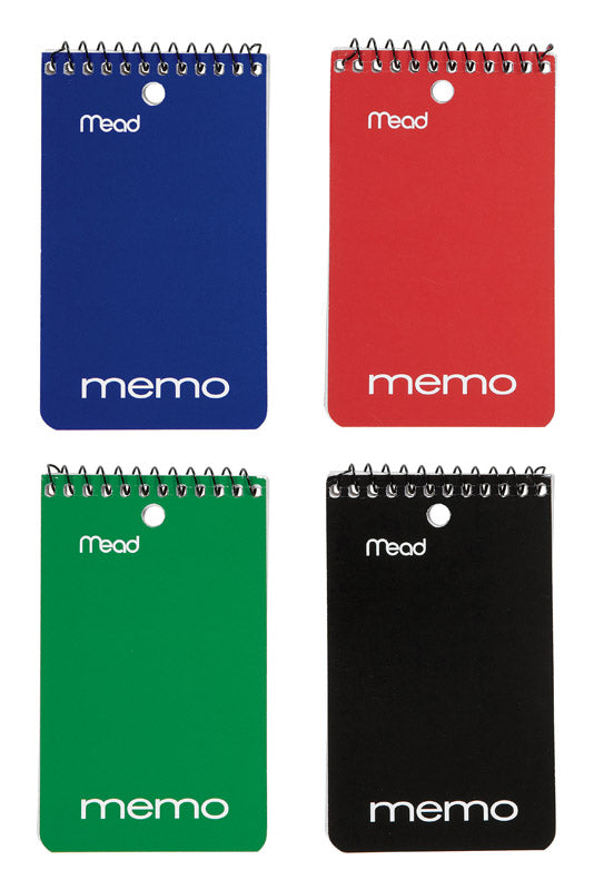 MEAD - Mead 3 in. W X 5 in. L Wide Ruled Spiral Memo Book - Case of 12 [45354]