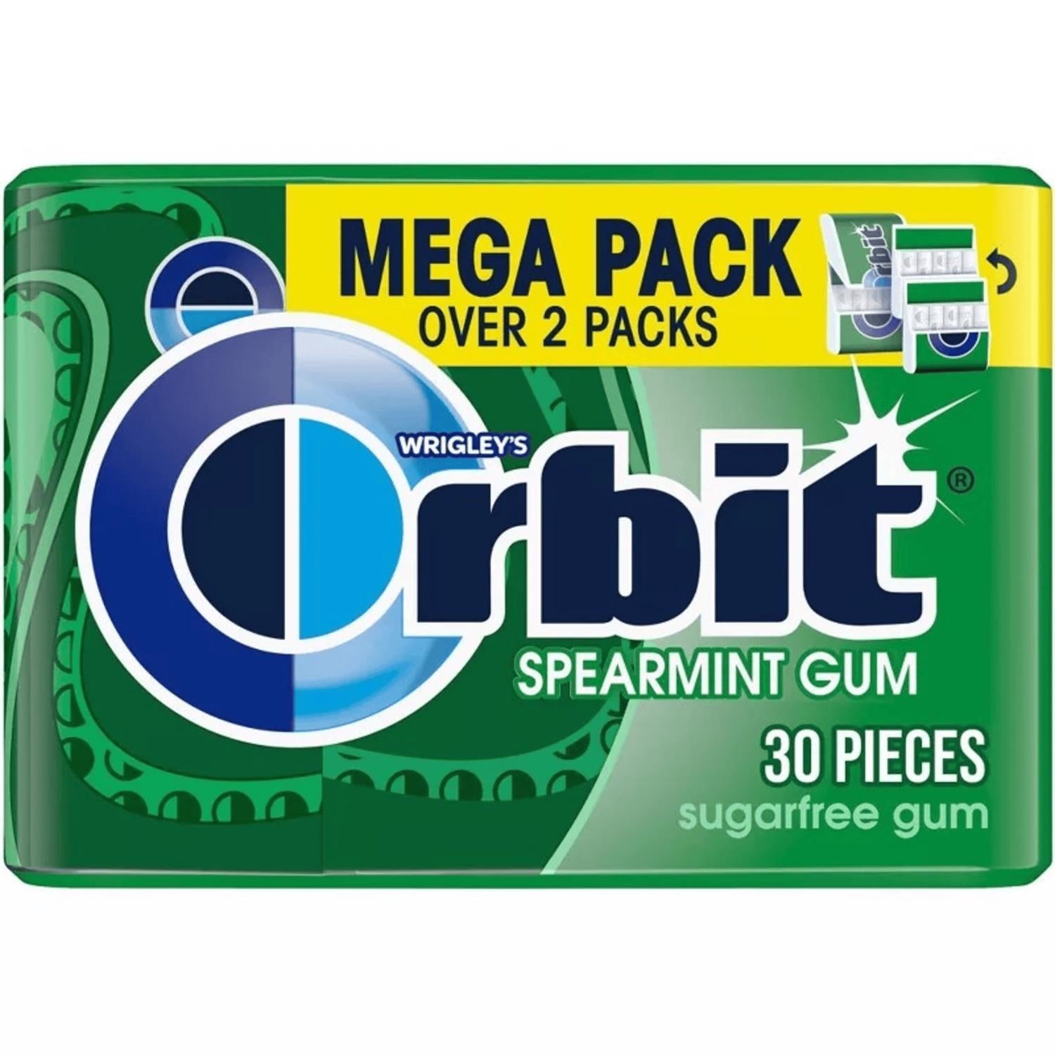 Orbit Sugar Free Spearmint Chewing Gum 30 pk - Case of 6