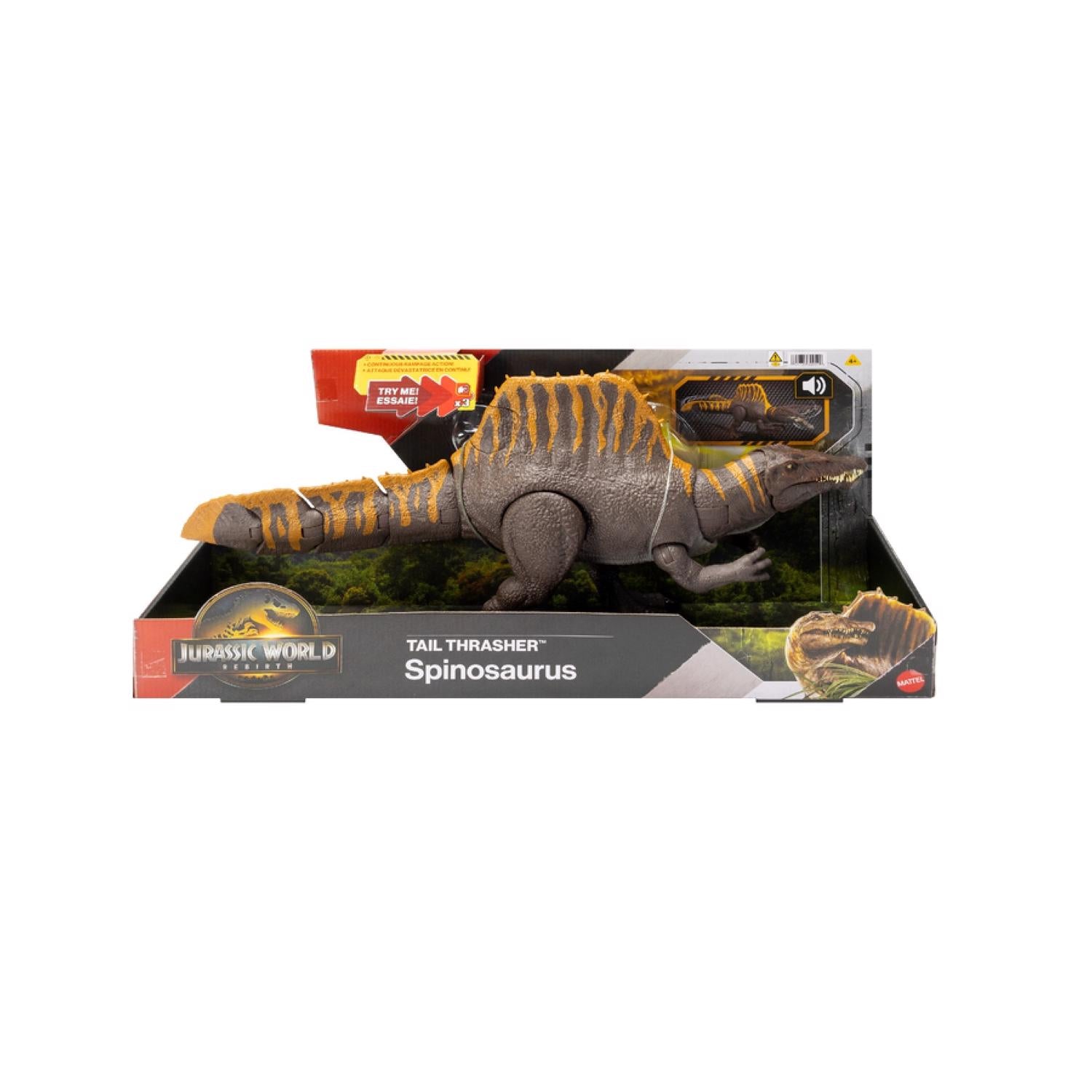 Jurassic World Rebirth Tail Thrasher Spinosaurus Dinosaur Toy