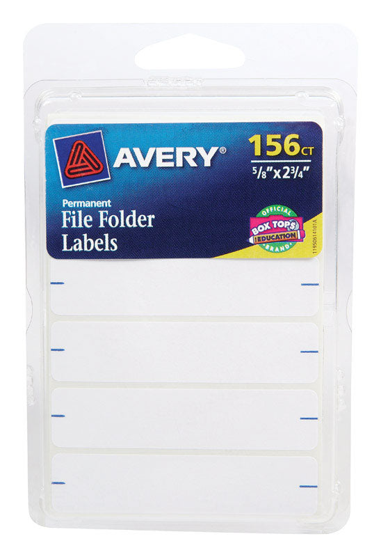 AVERY - Avery White Tabbed File Folder 156 pk - Case of 6