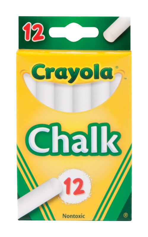 CRAYOLA - Crayola Nontoxic White Chalk 12 pk