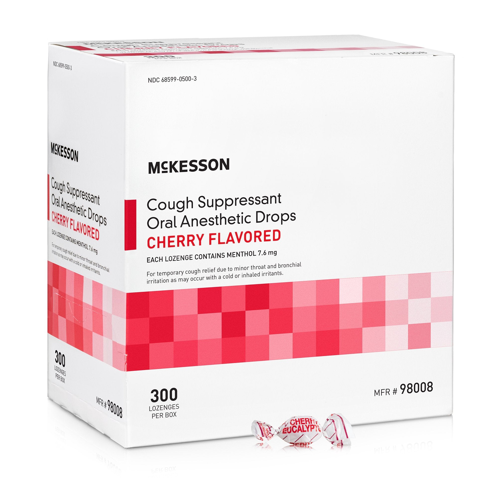 McKesson Brand - Cold and Cough Relief McKesson Brand 7.6 mg Strength Lozenge 300 per Box [300/BX] (1111732_BX)
