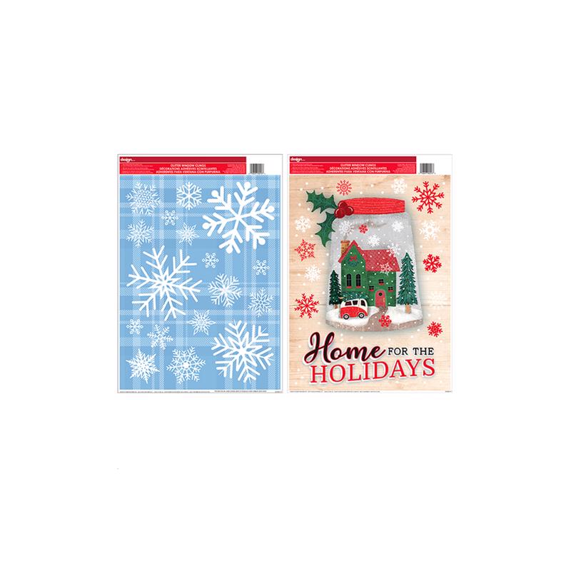 IMPACT INNOVATIONS - Impact Innovations Multicolored Christmas Window Clings 1.2 in. - Case of 24