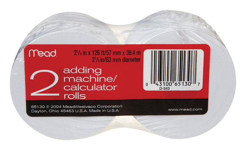 MEAD - Mead Calculator Paper 2-1/4 in. W X 126 ft. L 1 ply - Case of 12