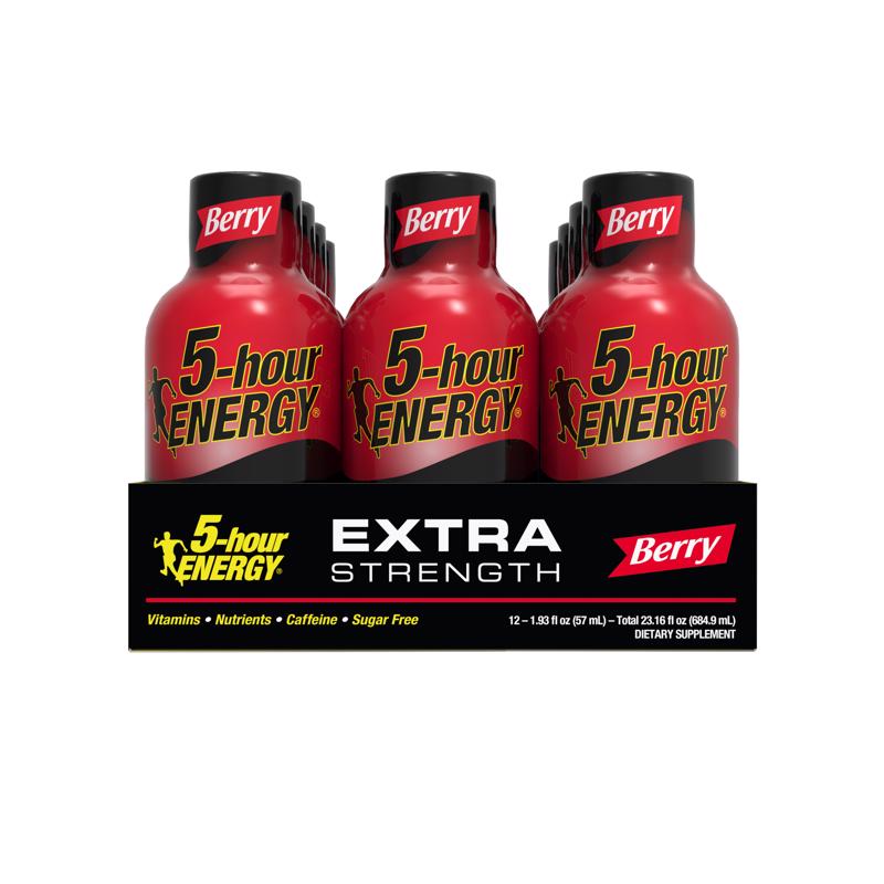 5-HOUR ENERGY - 5-hour Energy Extra Strength Sugar Free Berry Energy Shot 1.93 oz - Case of 12