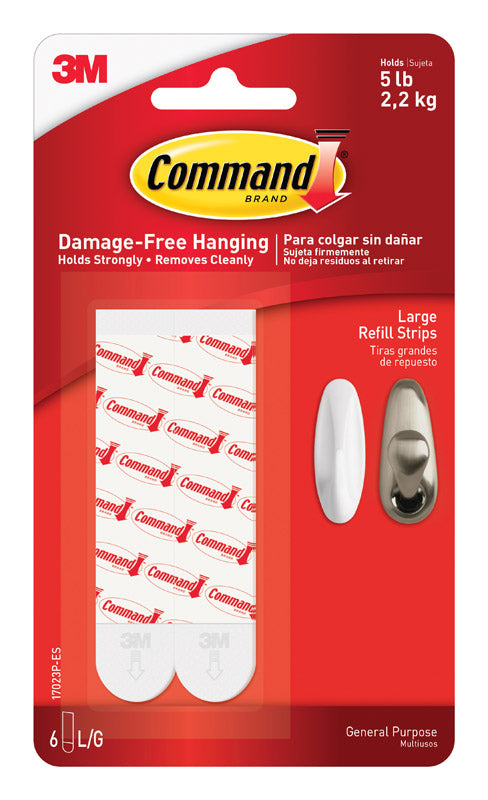 COMMAND - 3M Command Large Foam Refill Strips 3.65 in. L 6 pk - Case of 6