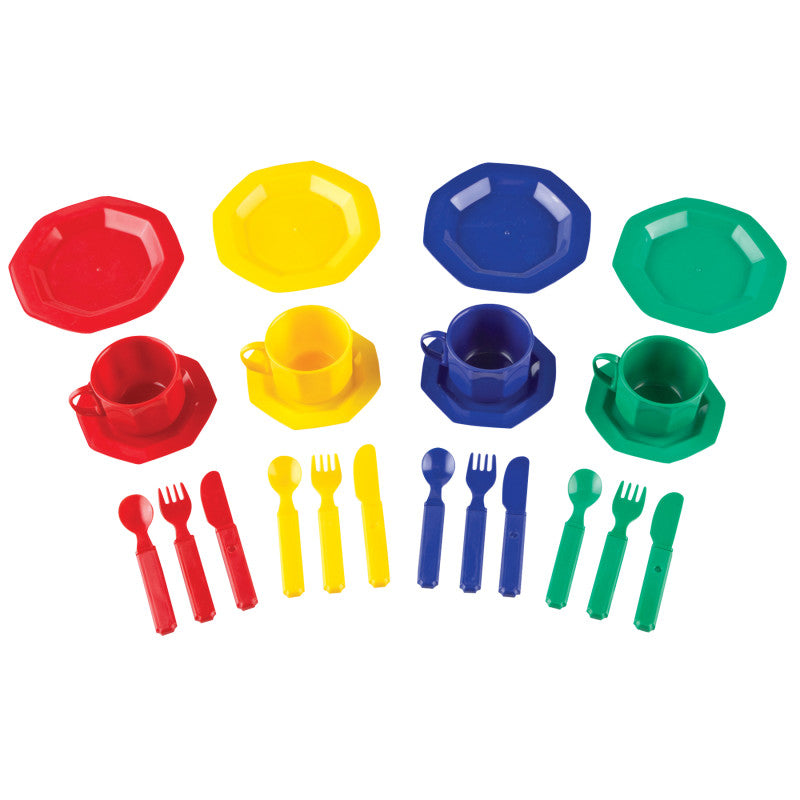 LEARNING RESOURCES - Pretend & Play® Dish Set, 24 Pieces