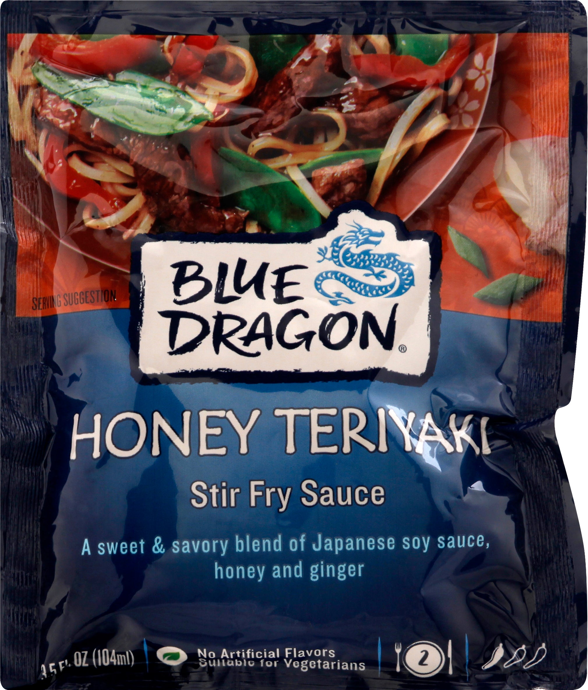 Blue Dragon Honey Teriyaki Stir Fry Sauce 3.5 oz - Case of 12