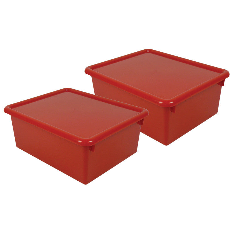 ROMANOFF - Stowaway® 5" Letter Box with Lid, Red, Pack of 2