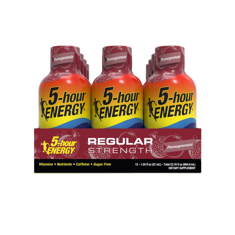 5 HOUR ENERGY - 5-Hour Energy Regular Strength Sugar Free Pomegranate Energy Shot 1.93 oz - Case of 12