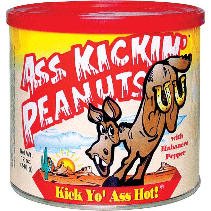 ASS KICKIN' - Ass Kickin' Habanero Pepper Peanuts 12 oz Canister - Case of 12