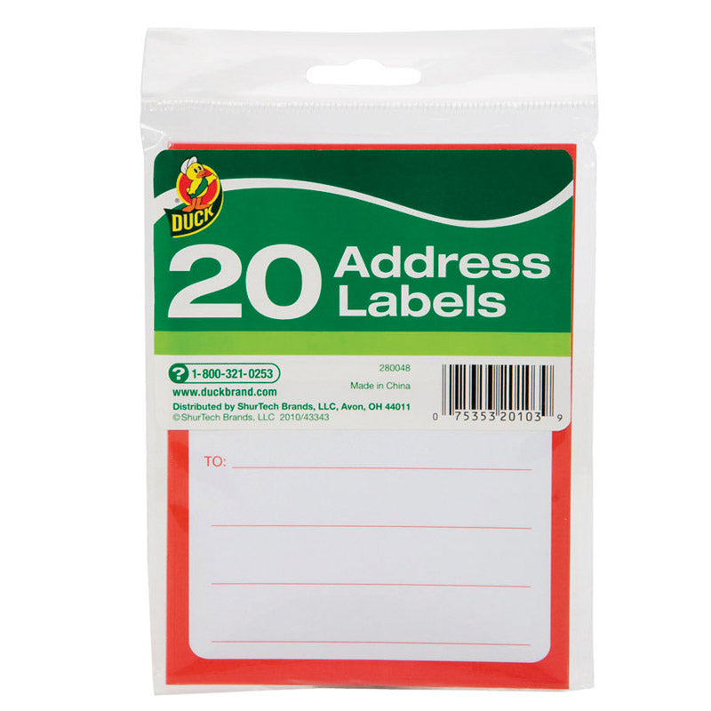 DUCK - Duck 3-1/2 in. W X 4-1/2 ft. L Address Labels - Case of 12