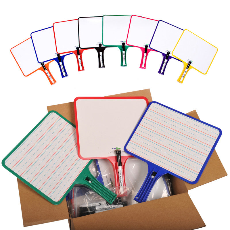 KLEENSLATE - Rectangular Dry Erase Whiteboard with Marker, Set of 32
