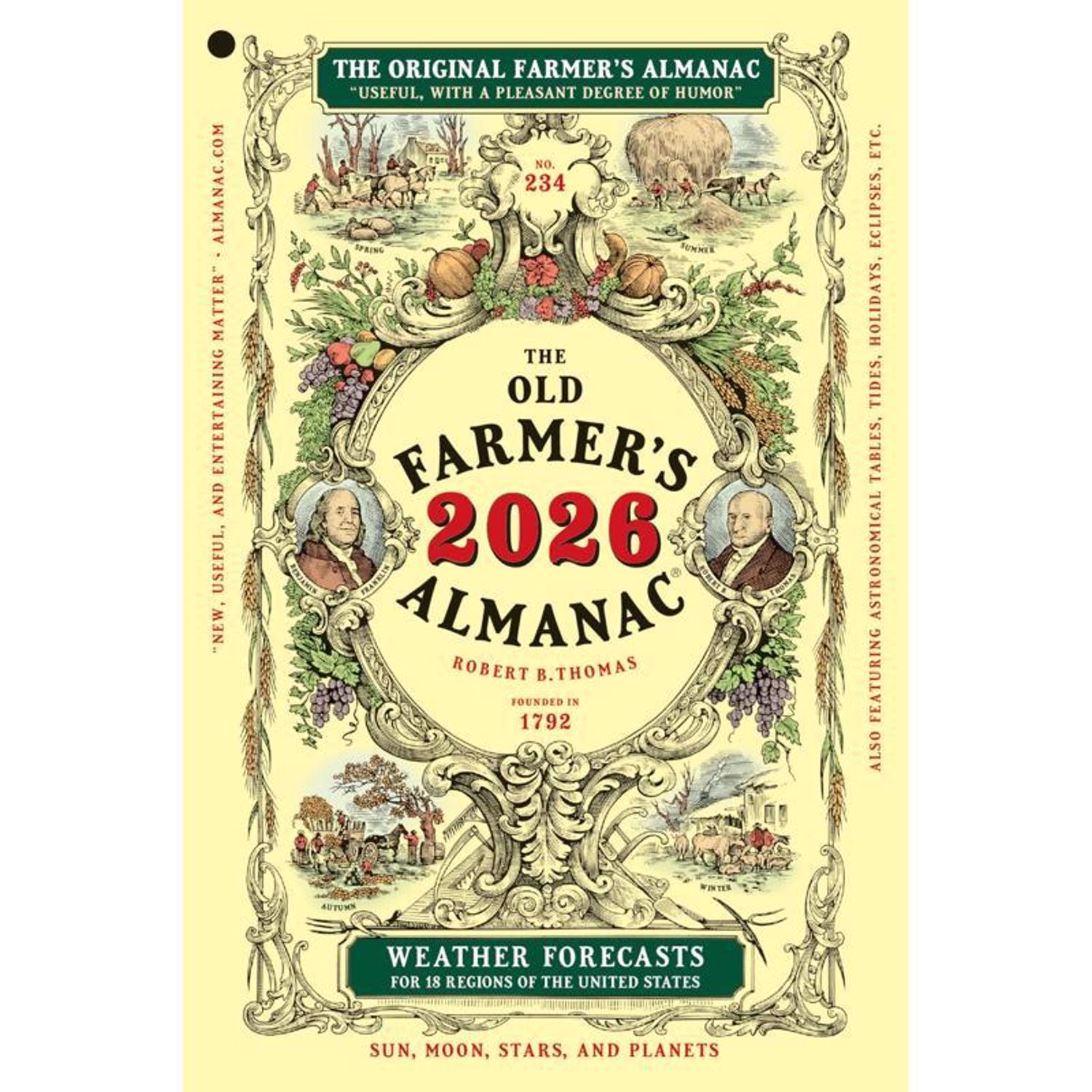 The Old Farmer's Almanac Yankee Publishing 2026 Almanac Reference Book - Case of 24