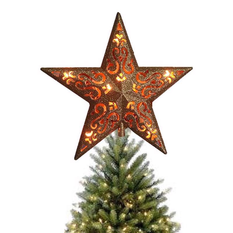 CELEBRATIONS - Celebrations Assorted Glitter Star Tree Topper - Case of 6