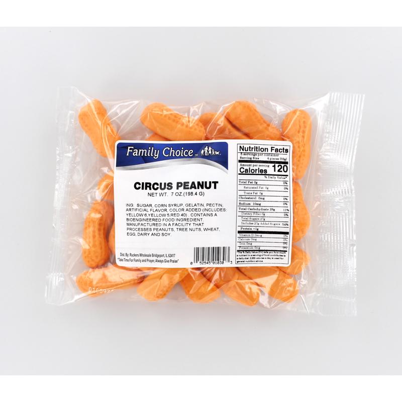 FAMILY CHOICE - Family Choice Circus Peanuts Candy 7 oz - Case of 12