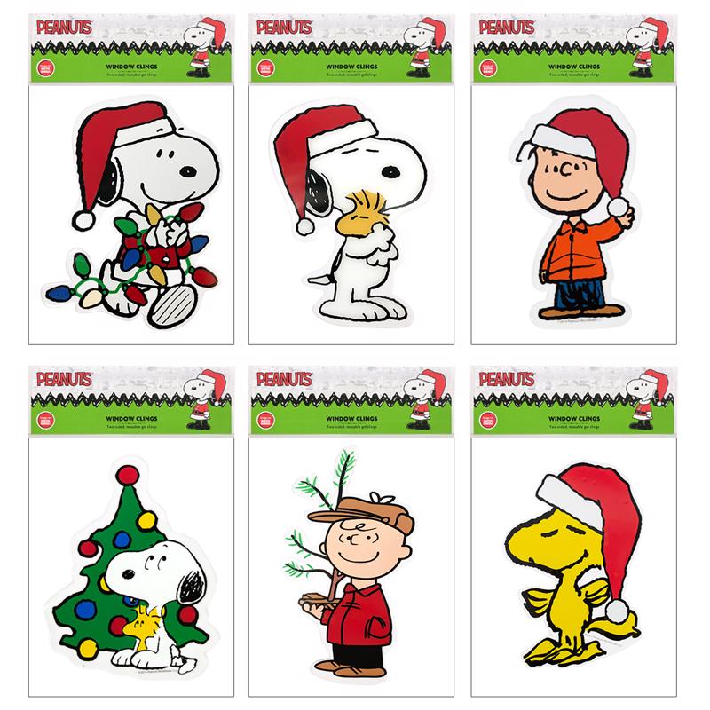 PEANUTS - Peanuts Multicolored Gel Cling Window Clings 0.10 in.