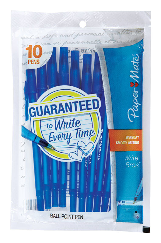 PAPERMATE WRITE BROS - Paper Mate Write Bros Blue Ball Point Pen 10 pk - Case of 12