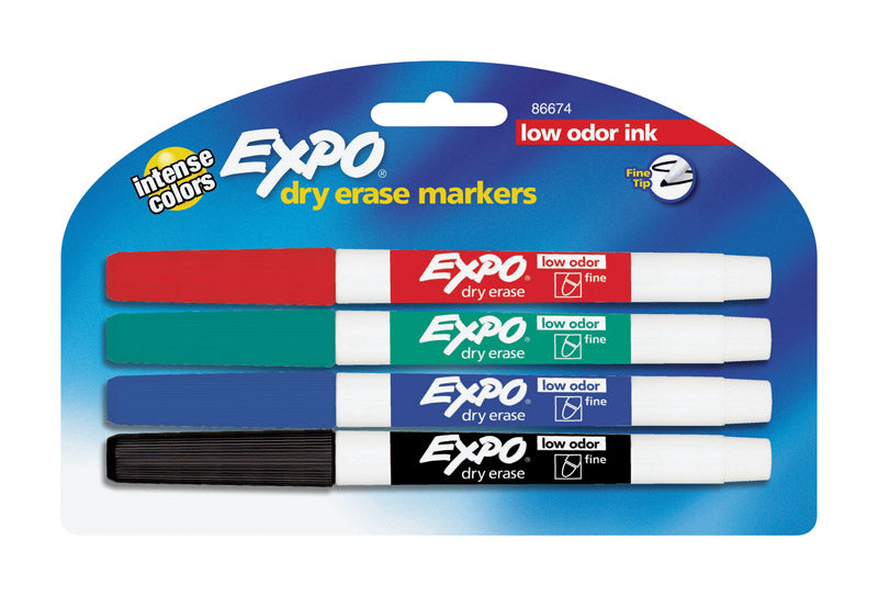 EXPO - EXPO Low Odor Assorted Color Dry Erase Marker 4 pk - Case of 6