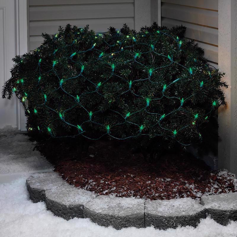 CELEBRATIONS - Celebrations Blue LED Mini Green 100 ct Net Christmas Lights 24 ft.