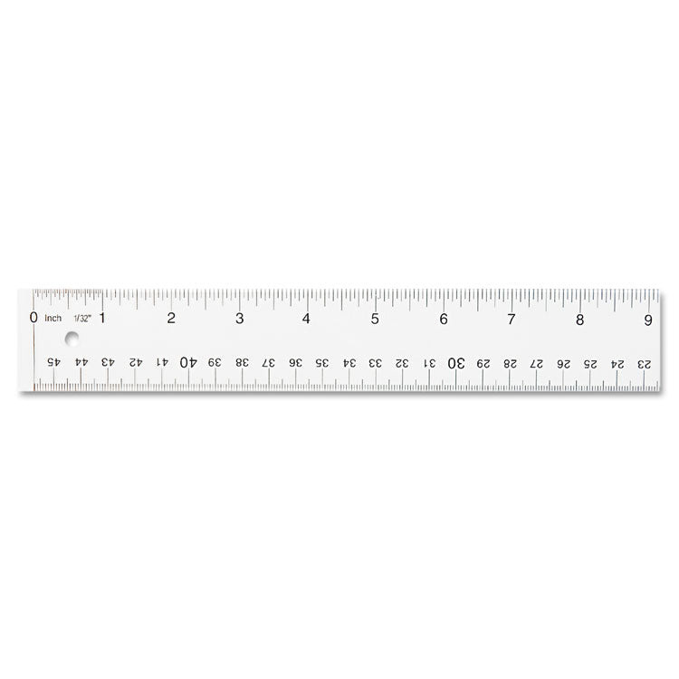 Westcott - Clear Flexible Acrylic Ruler, Standard/Metric, 18" Long, Clear