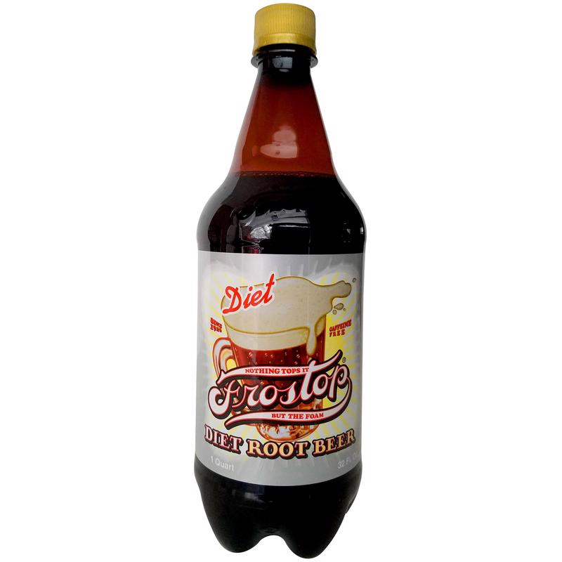 FROSTOP - Frostop Diet Root Beer Soda 32 oz 1 pk - Case of 15