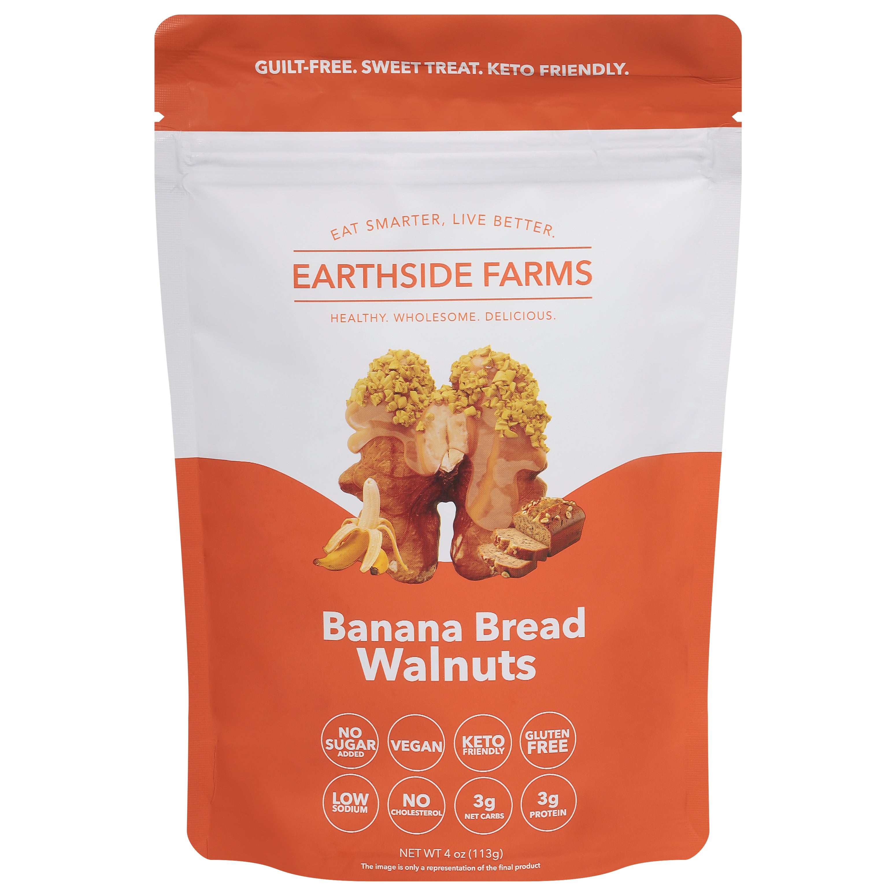 Earthside Farms Banana Bread Walnuts 4 oz - Case of 10