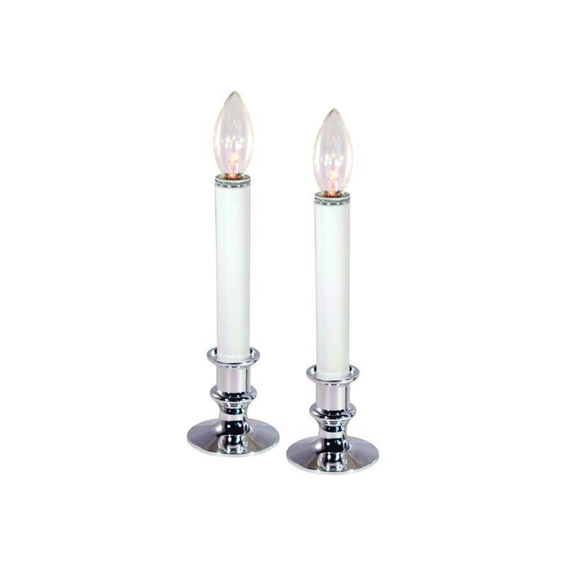 CELEBRATIONS - Celebrations Incandescent Silver/White Flickering Candolier 9 in. - Case of 12