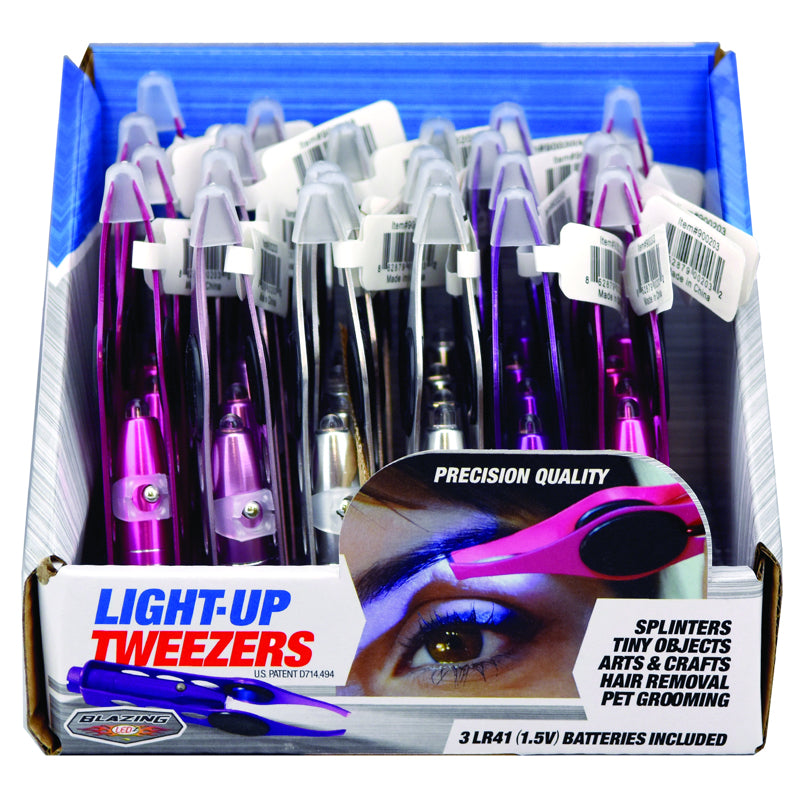BLAZING LEDZ - Blazing LEDz Assorted Light Up Tweezers 1 pk - Case of 24