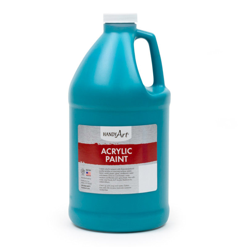 HANDY ART - Acrylic Paint Half Gallon, Turquoise