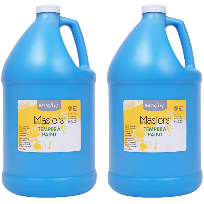 HANDY ART - Little Masters® Tempera Paint, Light Blue, Gallon, Pack of 2