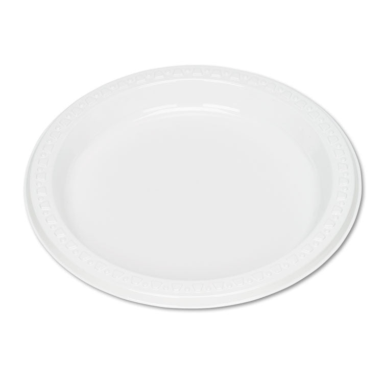 Tablemate - Plastic Dinnerware, Plates, 7" dia, White, 125/Pack