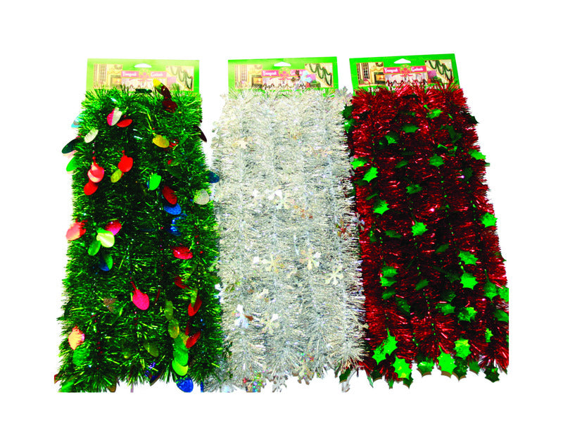 F C YOUNG - F C Young Multicolored Assorted Garland Indoor Christmas Decor 8 in. - Case of 6