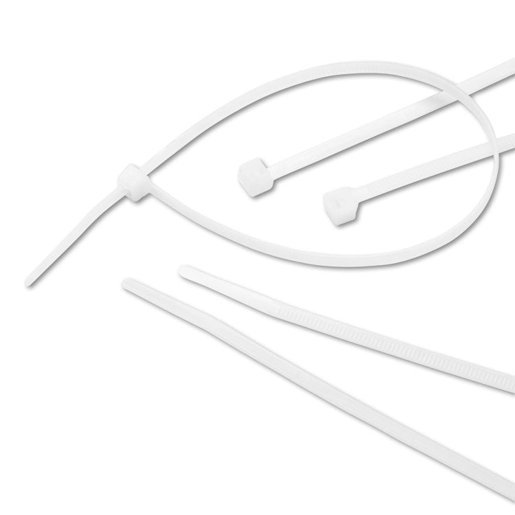Tatco - Nylon Cable Ties, 11 x 0.19, 50 lb, Natural, 500/Pack