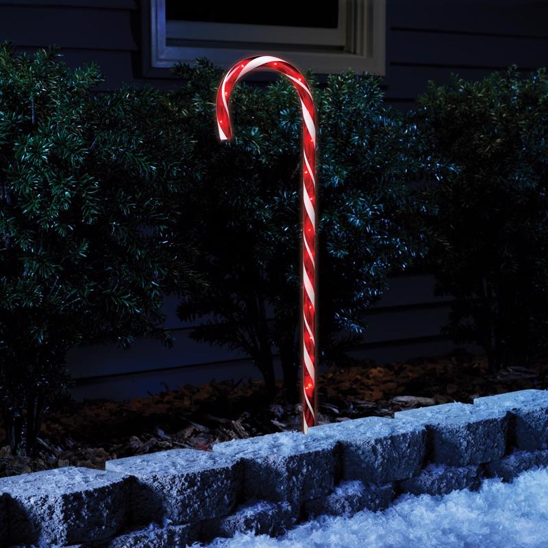 CELEBRATIONS - Celebrations Clear Lighted Candy Cane 27 in. Pathway Decor - Case of 24