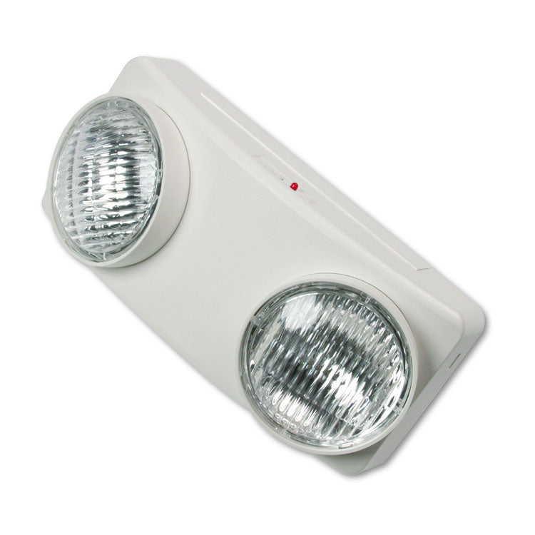 Tatco - Swivel Head Twin Beam Emergency Lighting Unit, 12.75w x 4d x 5.5"h, White
