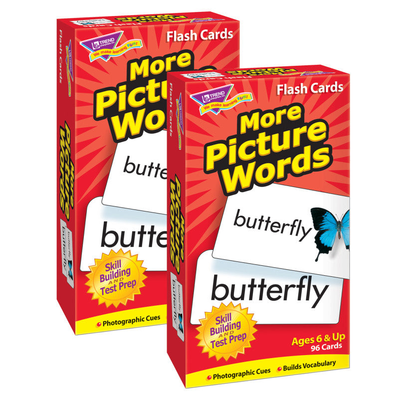TREND - More Picture Words Skill Drill Flash Cards, 2 Sets