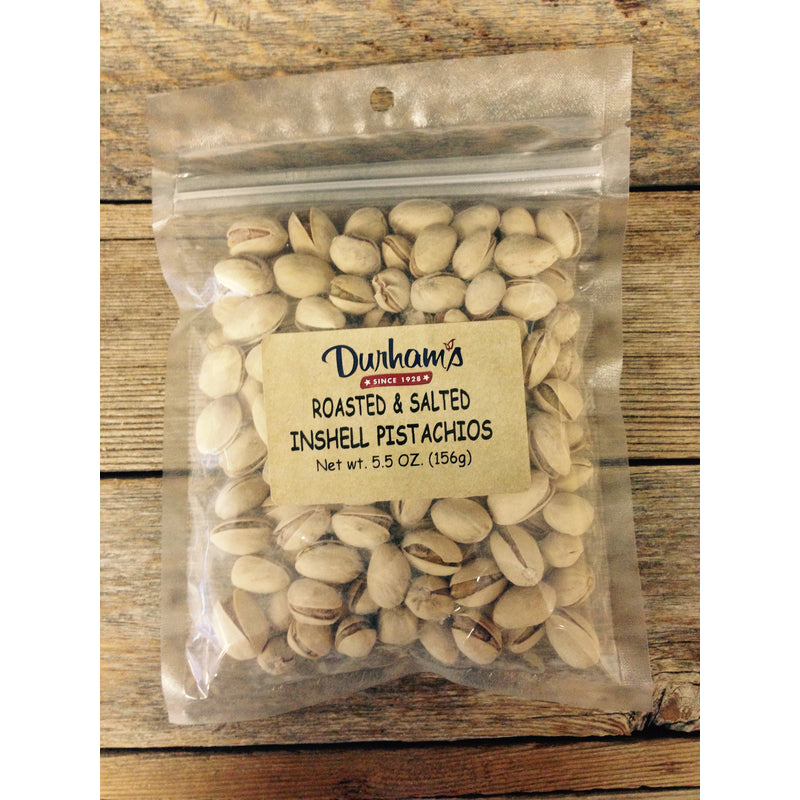 DURHAMS - Durhams Roasted & Salted Pistachios 5.5 oz Bagged - Case of 12