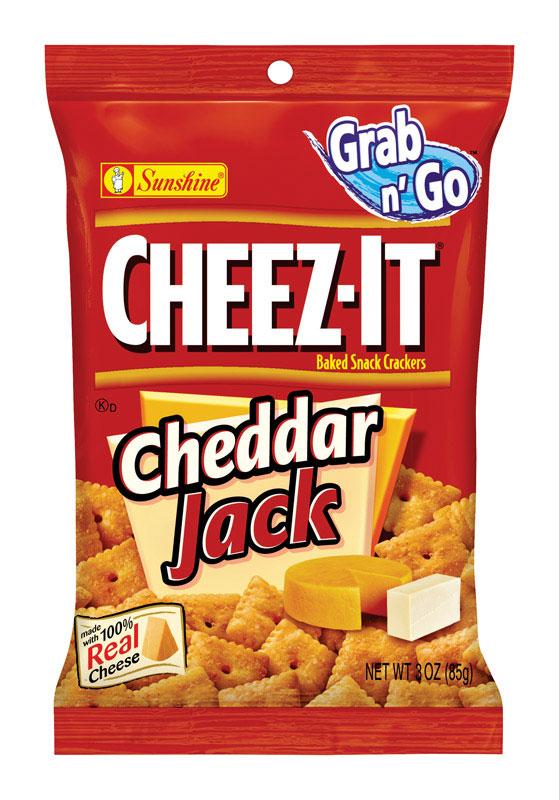 CHEEZ-IT - Cheez-It Grab n' Go Cheddar Jack Crackers 3 oz Pegged - Case of 6