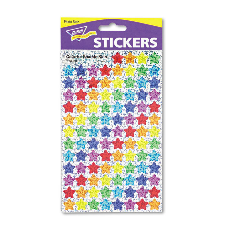 TREND - SuperSpots and SuperShapes Sticker Variety Packs, Colorful Sparkle Stars, Assorted Colors,1,300/Pack