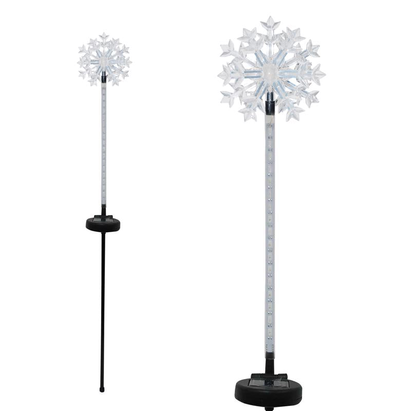 ALPINE - Alpine LED Solar Snowflake Garden Stake 33 in. Pathway Decor - Case of 12