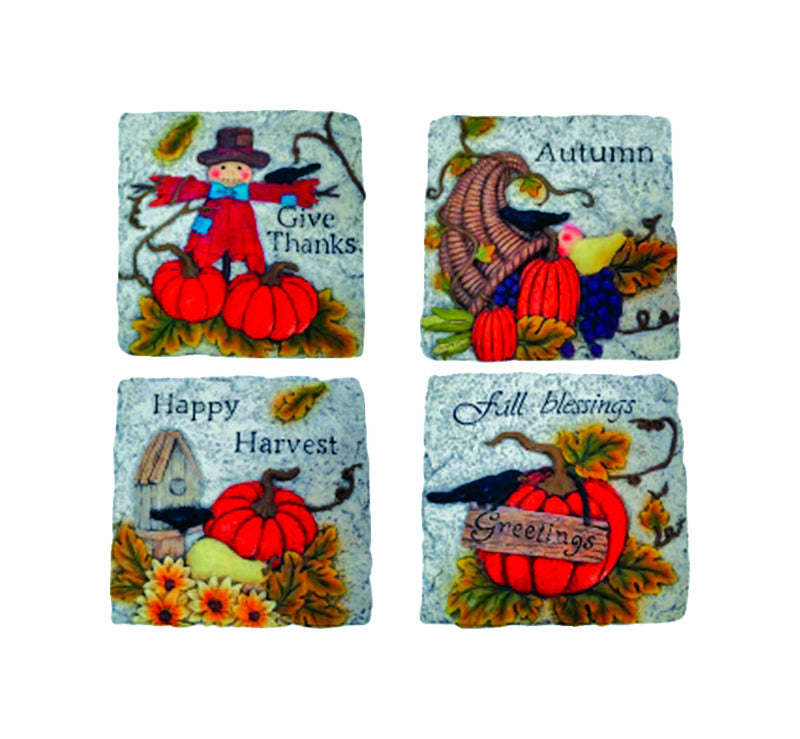 ALPINE - Alpine 1/2 in. Stepping Stones Harvest Decor - Case of 4