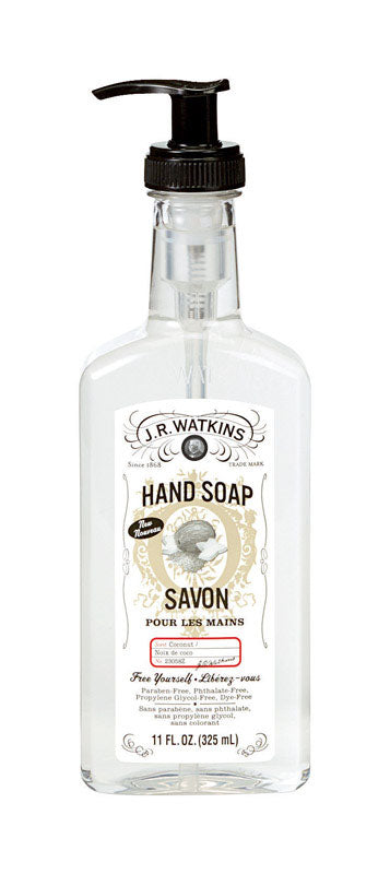 J.R. WATKINS - J.R. Watkins Coconut Scent Liquid Hand Soap 11 oz - Case of 6