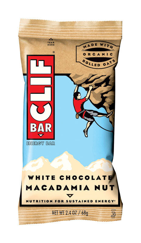 CLIF BAR - Clif Bar White Chocolate Macadamia Nut Energy Bar 2.4 oz Packet - Case of 12